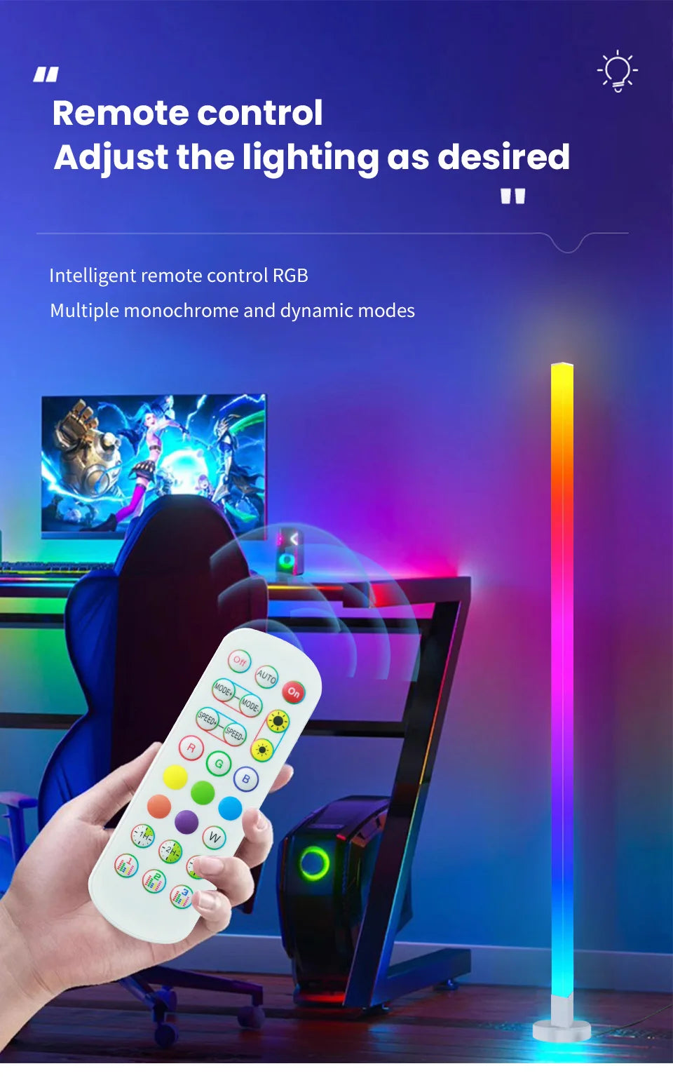 Transform Any Room in Seconds — Smart RGB LED Corner Lamp with App Control