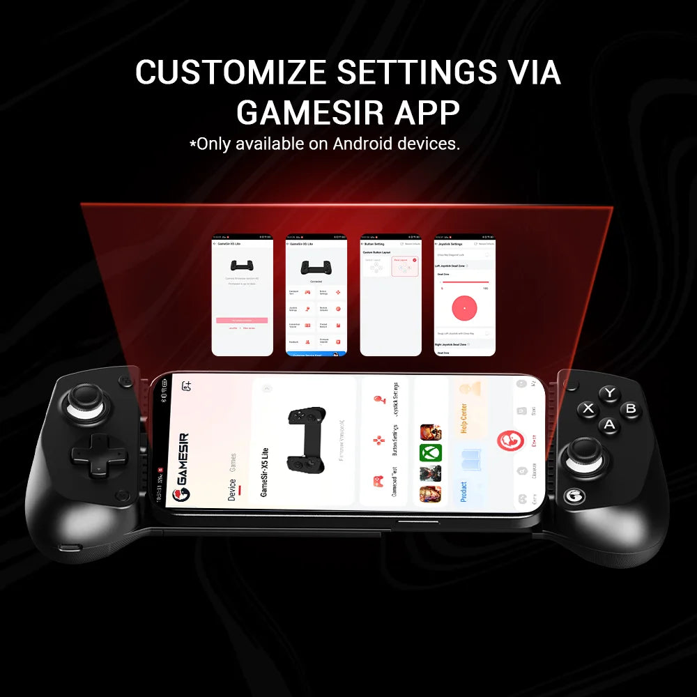 GameSir X5 Lite Mobile Gaming Controller with Hall Effect Joysticks — Compatible with iPhone, iPad Mini & Android Tablets