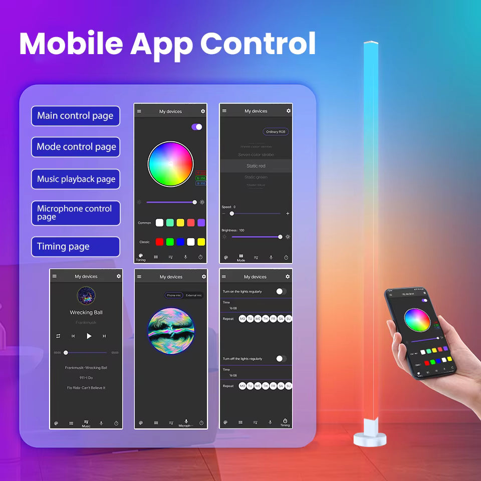 Transform Any Room in Seconds — Smart RGB LED Corner Lamp with App Control