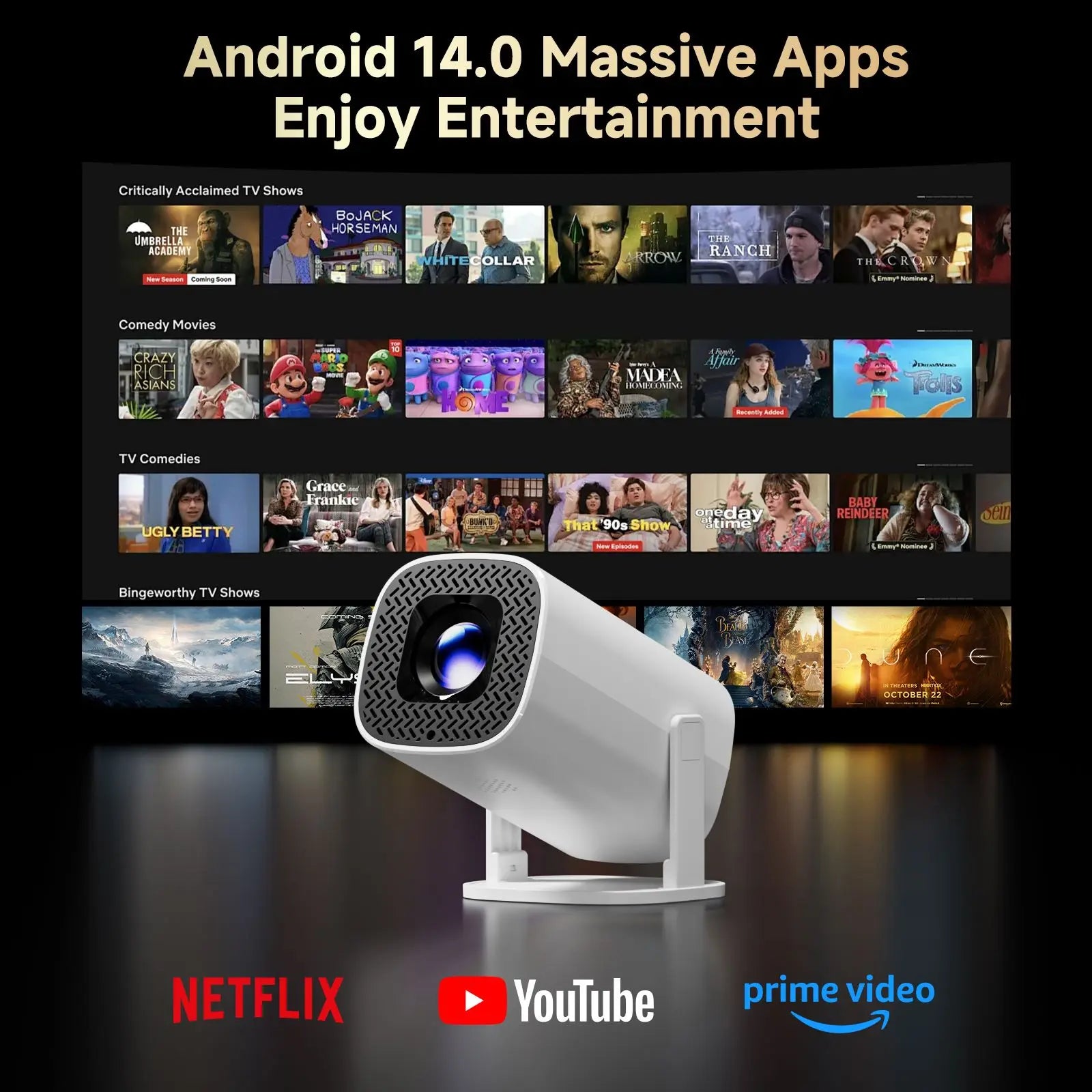 P30 Pro Mini Smart Projector – Portable Home Theater (Wi-Fi & Bluetooth)