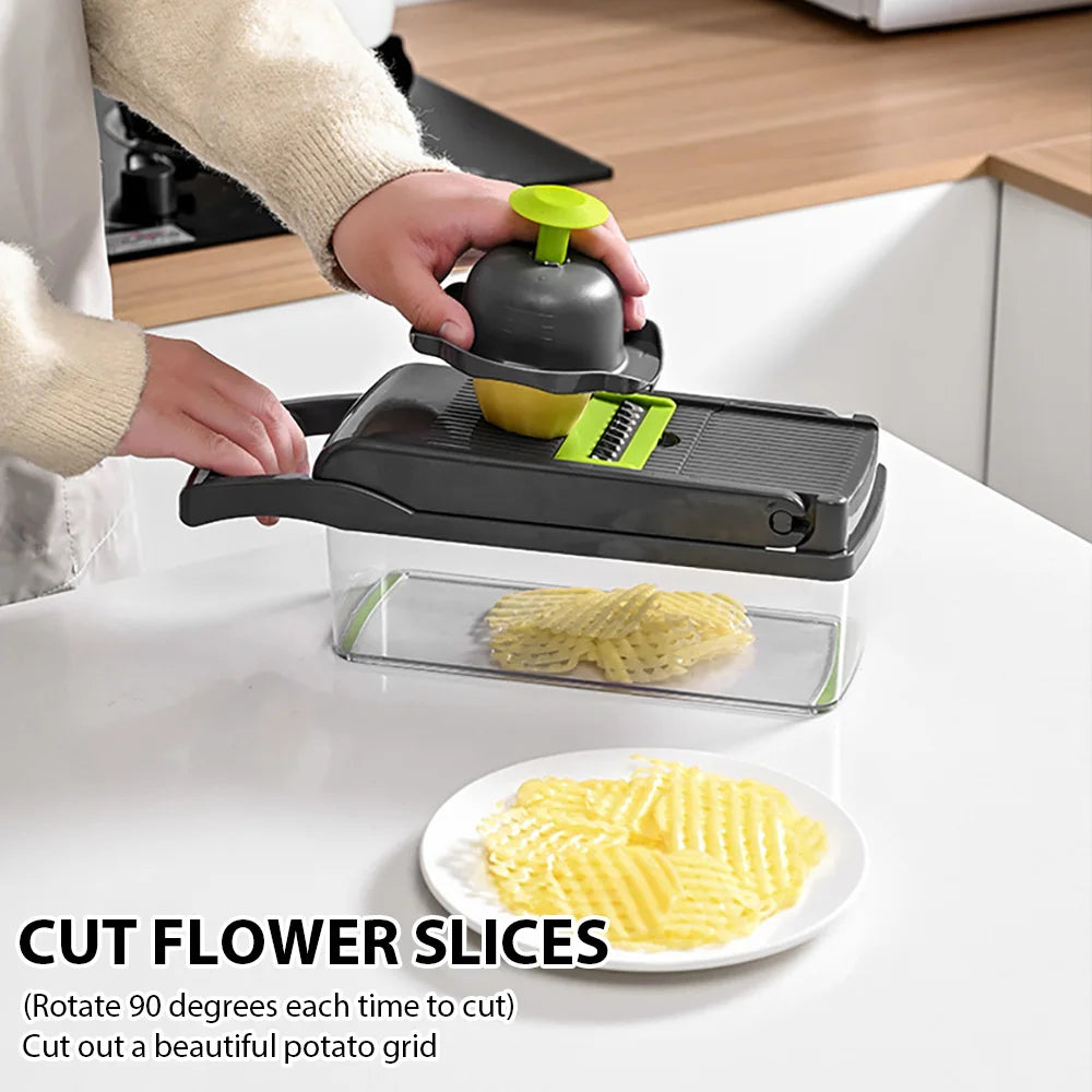 16-in-1 Vegetable Chopper - Grater, Slicer, Peeler, Egg Separator & More!