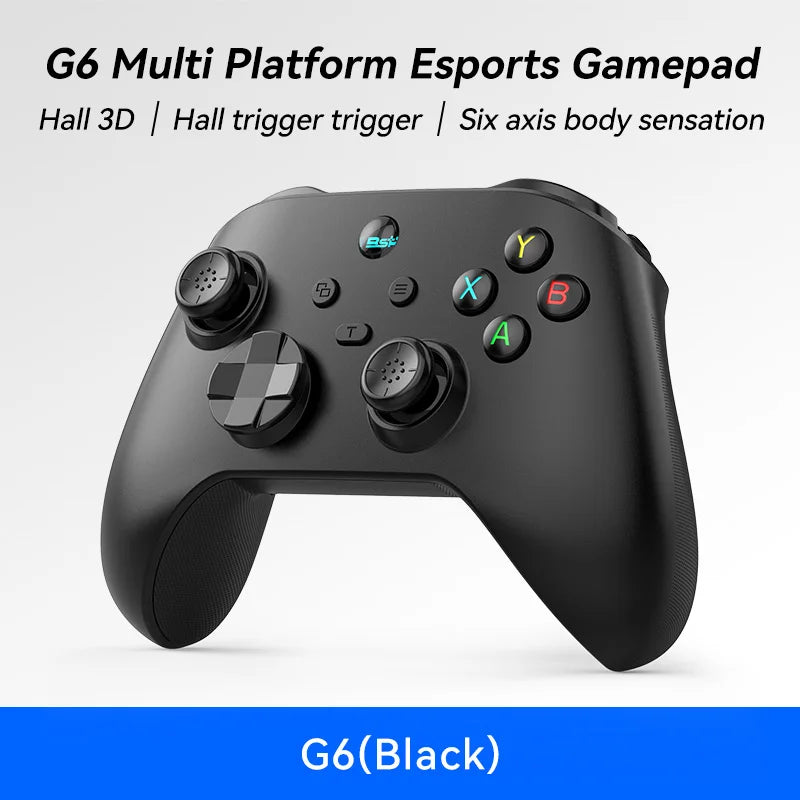 G6 Wireless Gaming Controller with Hall Effect Trigger & Joystick — Compatible with Switch, PC, Android & iOS