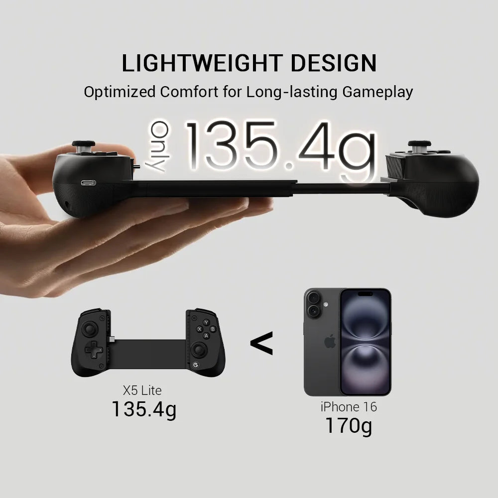 GameSir X5 Lite Mobile Gaming Controller with Hall Effect Joysticks — Compatible with iPhone, iPad Mini & Android Tablets