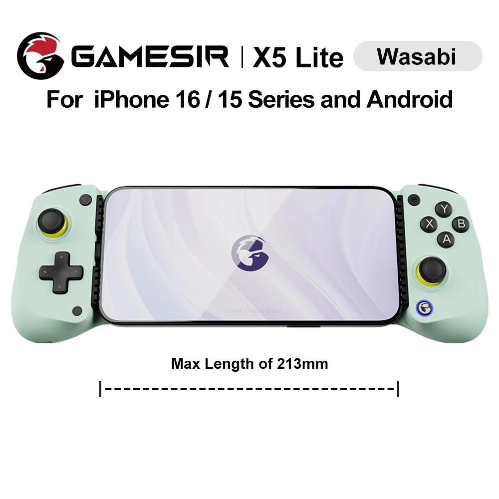 GameSir X5 Lite Mobile Gaming Controller with Hall Effect Joysticks — Compatible with iPhone, iPad Mini & Android Tablets