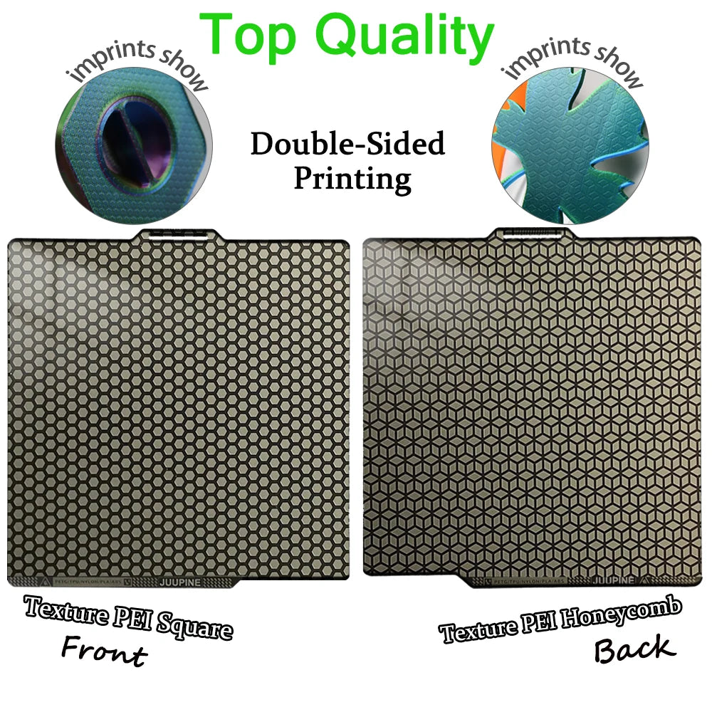 JUUPINE Spring Steel Build Plate 257×257mm – Replacement Build Plate for BambuLab X2D, P2S, A1, X1C, P1S 3D Printers