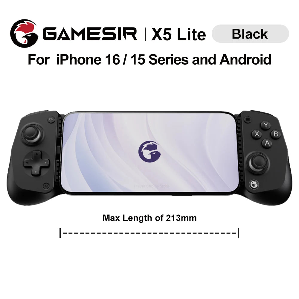 GameSir X5 Lite Mobile Gaming Controller with Hall Effect Joysticks — Compatible with iPhone, iPad Mini & Android Tablets