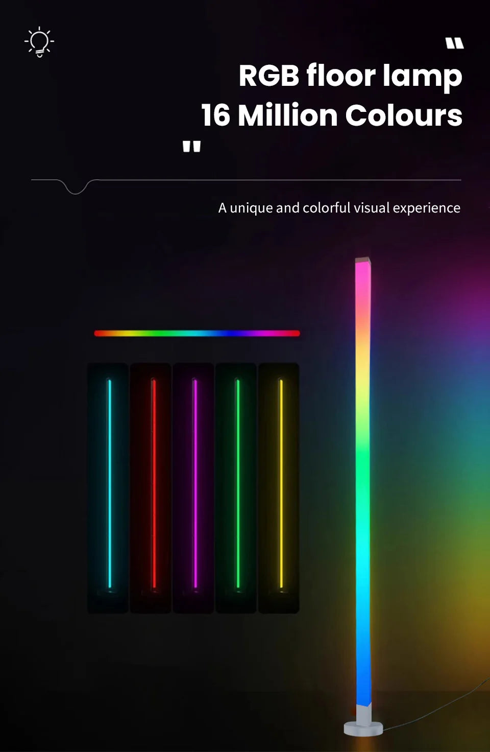 Transform Any Room in Seconds — Smart RGB LED Corner Lamp with App Control