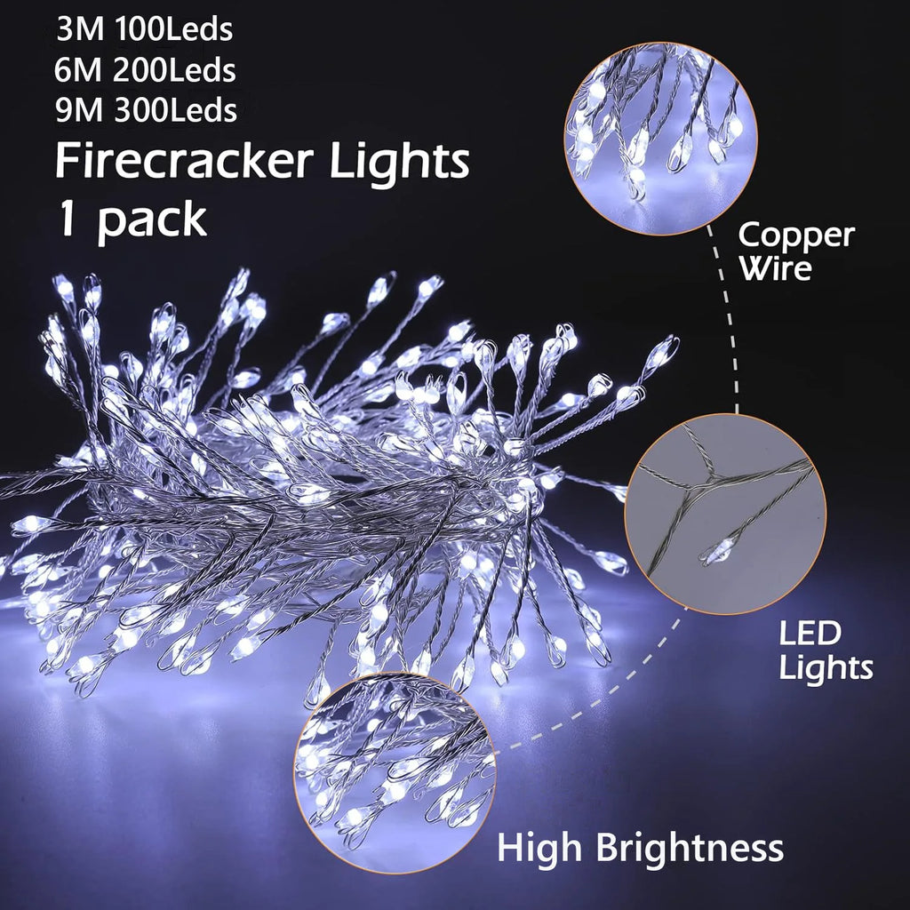 USB Firecracker Fairy String Lights with Remote Control | 3M, 6M & 9M | Wedding, Party & Christmas Décor