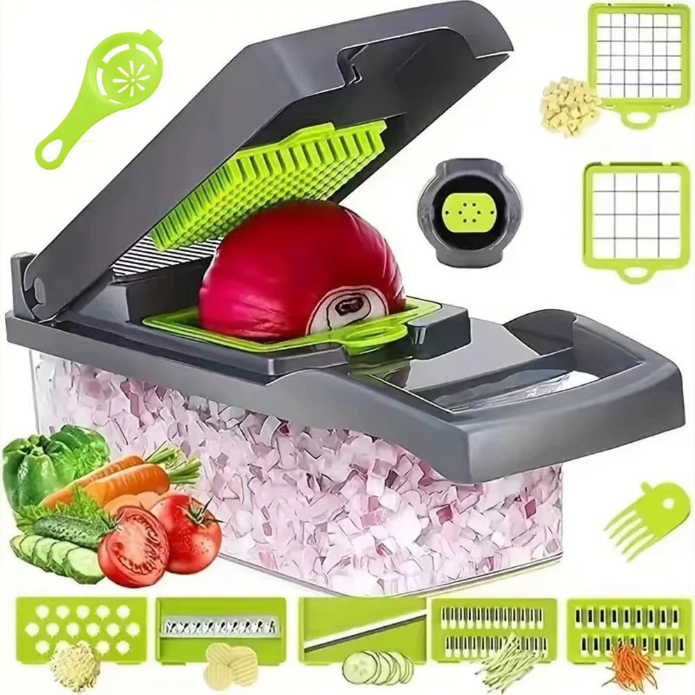 16-in-1 Vegetable Chopper - Grater, Slicer, Peeler, Egg Separator & More!