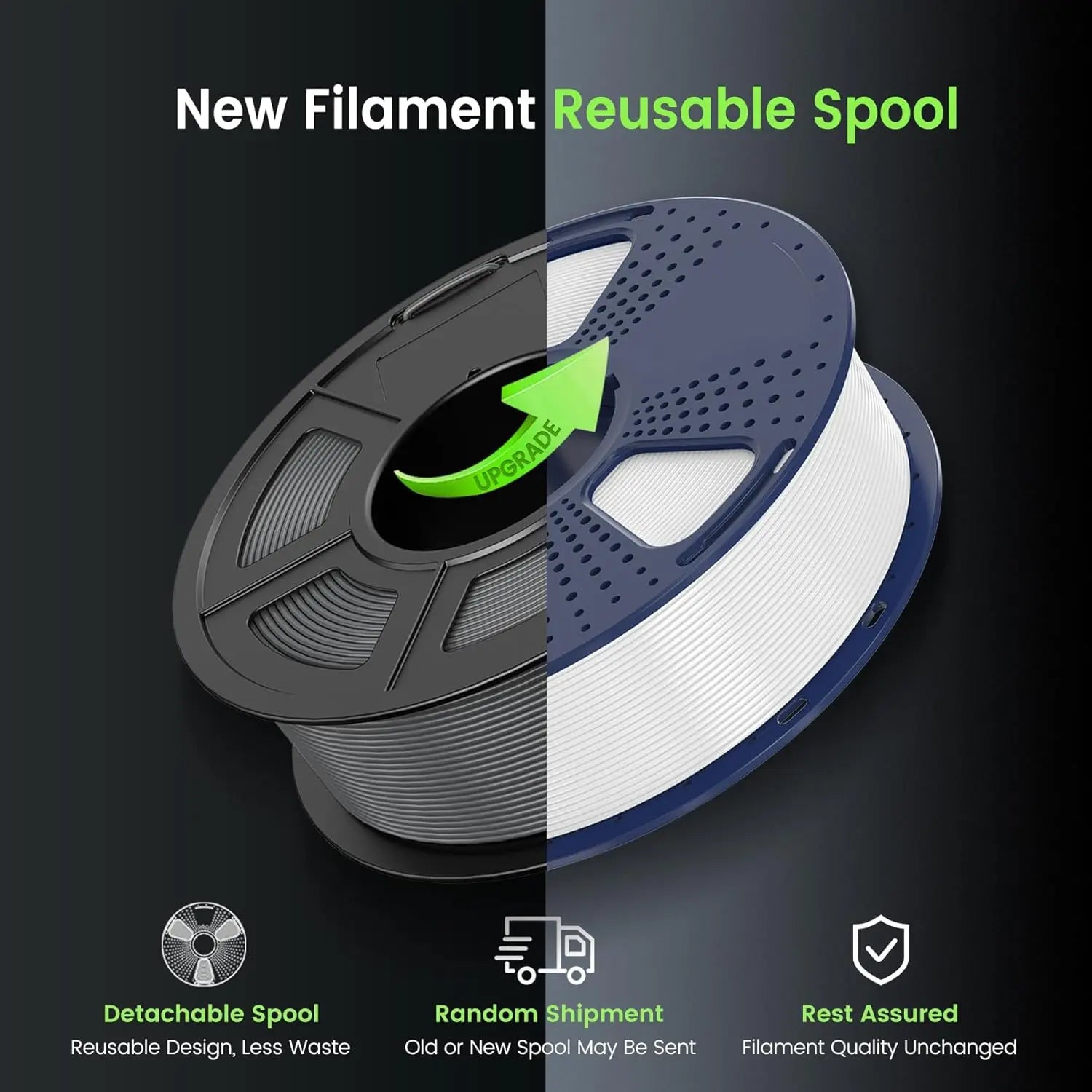SUNLU PETG 3D Printer Filament 5KG – 1.75mm High‑Toughness Filament with Reusable Spool for FDM Printers