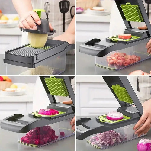 16-in-1 Vegetable Chopper - Grater, Slicer, Peeler, Egg Separator & More!