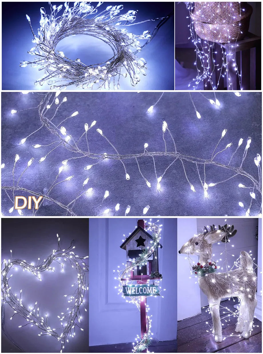 USB Firecracker Fairy String Lights with Remote Control | 3M, 6M & 9M | Wedding, Party & Christmas Décor