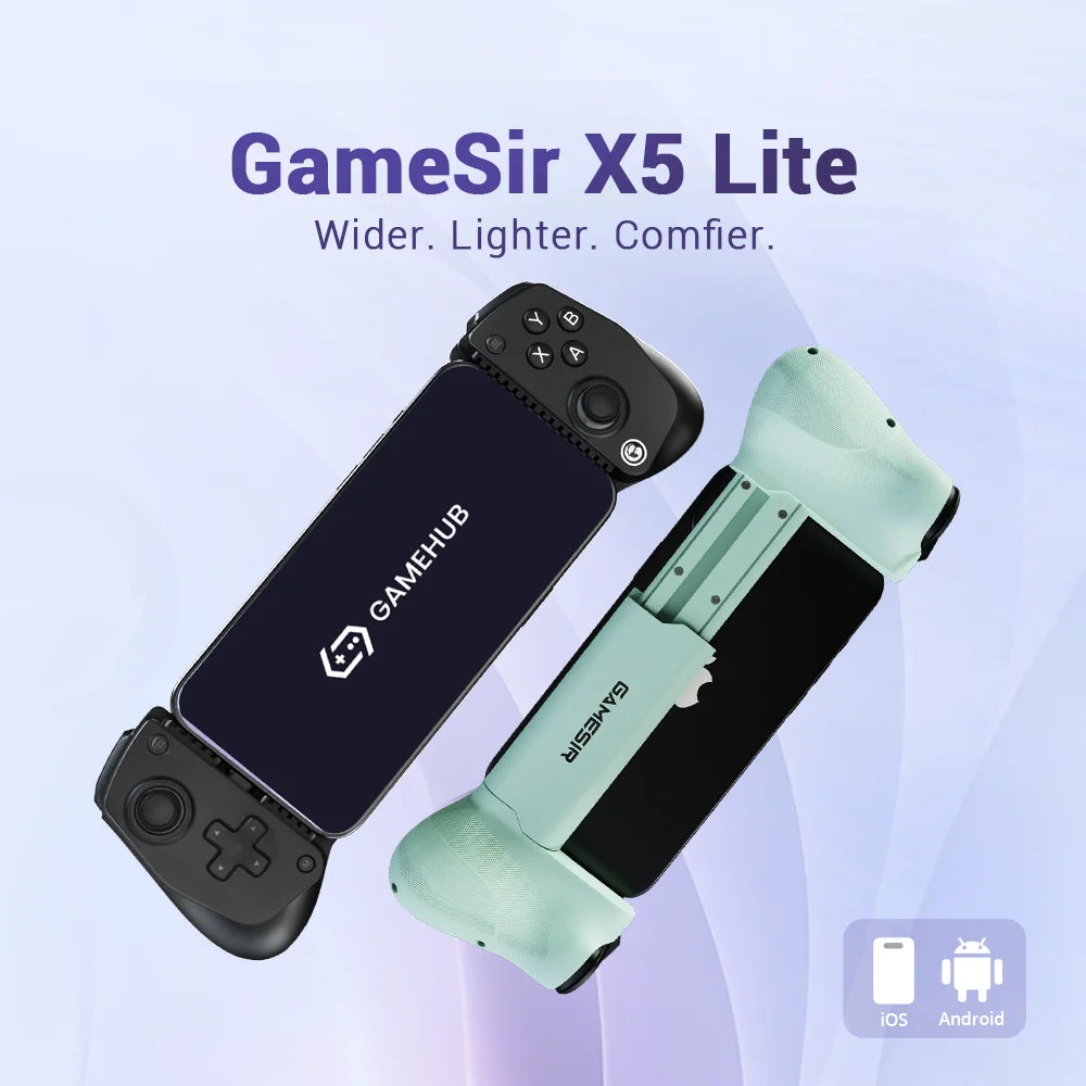 GameSir X5 Lite Mobile Gaming Controller with Hall Effect Joysticks — Compatible with iPhone, iPad Mini & Android Tablets