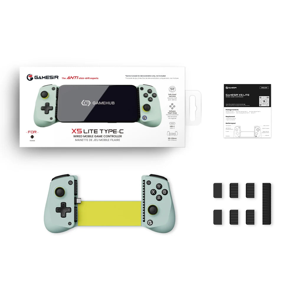 GameSir X5 Lite Mobile Gaming Controller with Hall Effect Joysticks — Compatible with iPhone, iPad Mini & Android Tablets