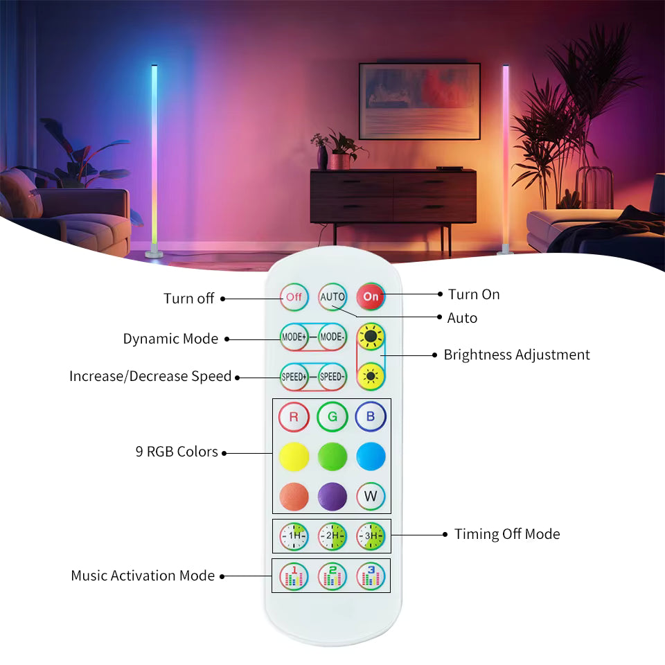 Transform Any Room in Seconds — Smart RGB LED Corner Lamp with App Control