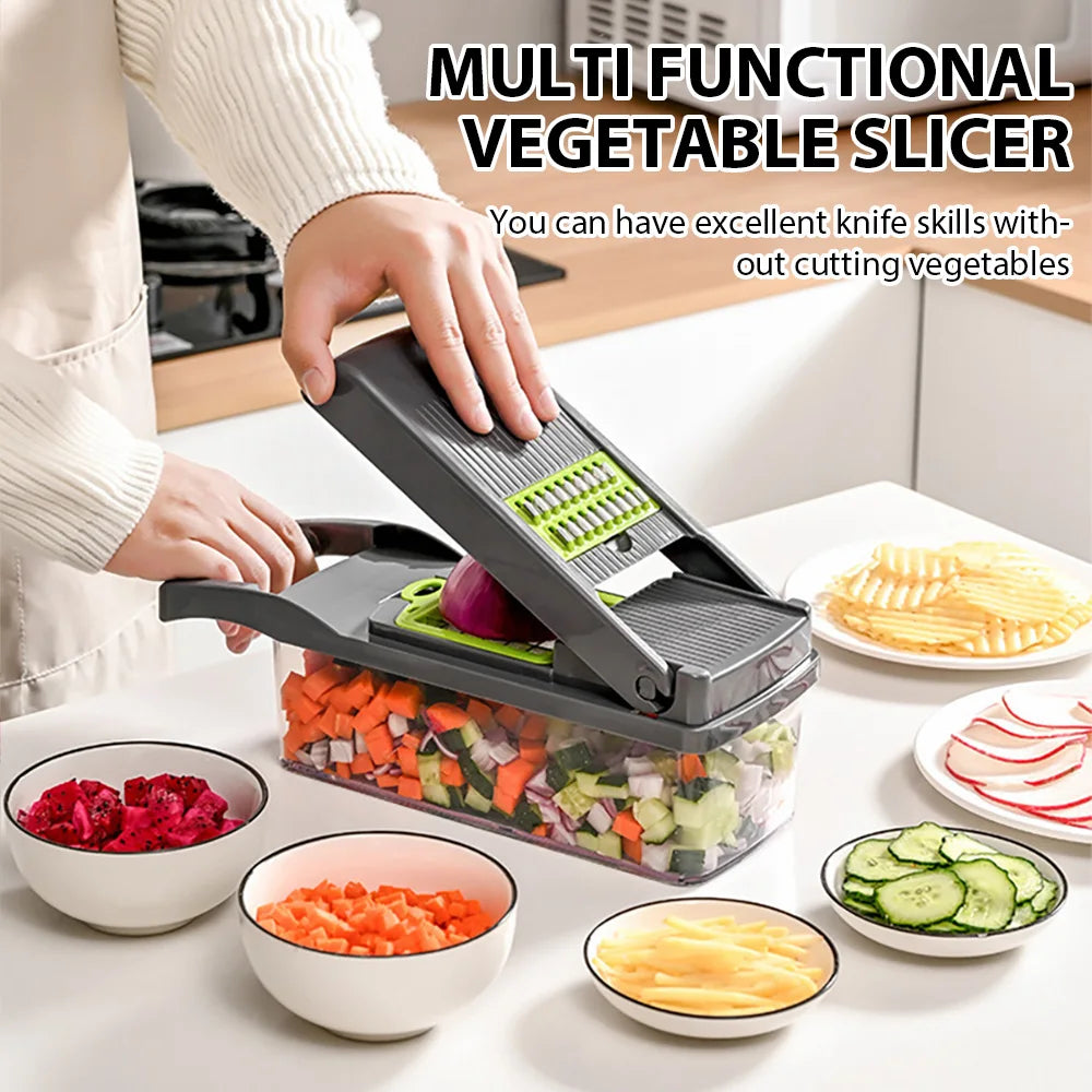 16-in-1 Vegetable Chopper - Grater, Slicer, Peeler, Egg Separator & More!